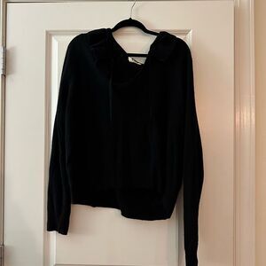Madewell Tie-Neck Ruffle Pullover Sweater
